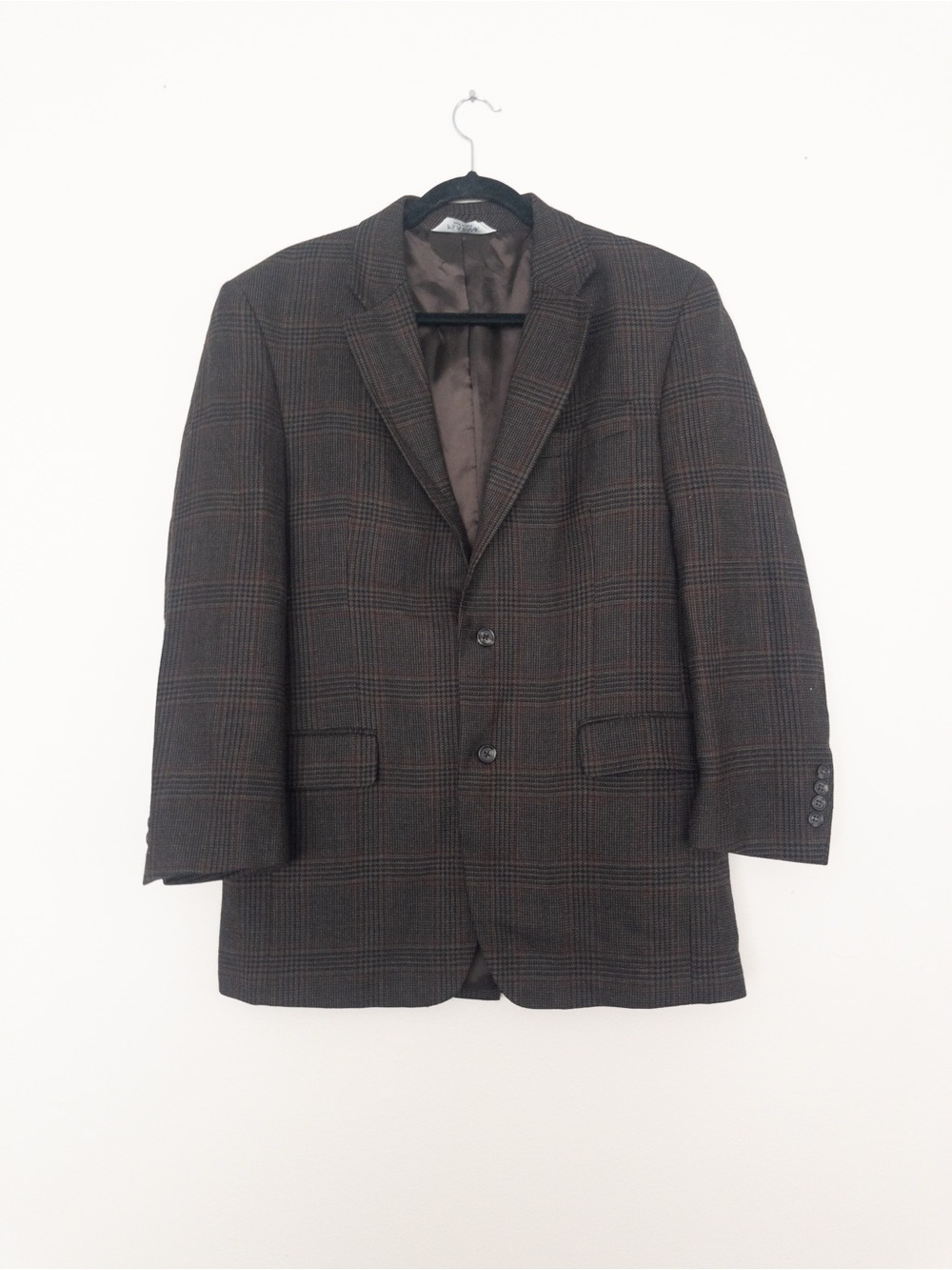 Jos. A. Banks Men’s Vintage Classic Brown Plaid Blazer 40R